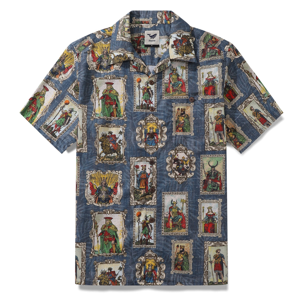 Hawaiian Shirt For Men The Twelve Main Gods Print Shirt Camp Collar 100% Cotton By Sun