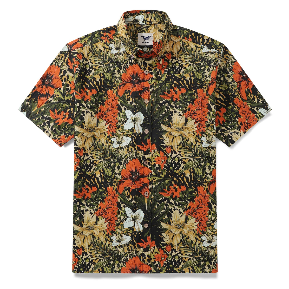 Hawaiian Shirt For Men Tropical Rhythm Button-down Short Sleeve 100% Cotton Shirt By Yeti