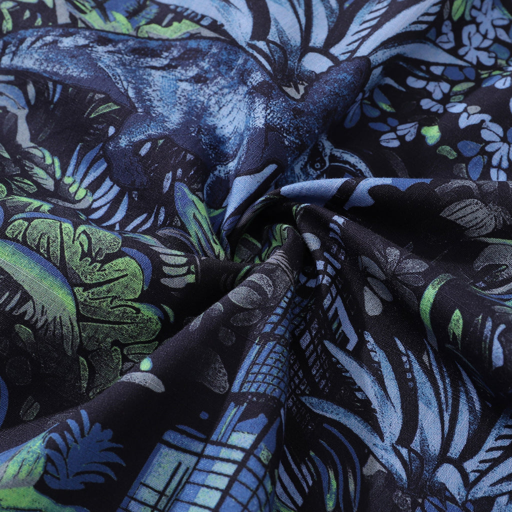 Hawaiian Shirt For Men Tropical Mirage Print Shirt Camp Collar 100% Cotton By Cigar