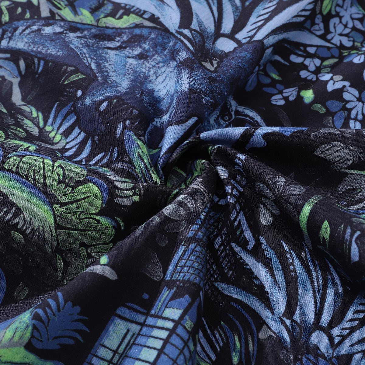 Hawaiian Shirt For Men Tropical Mirage Print Shirt Camp Collar 100% Cotton By Cigar