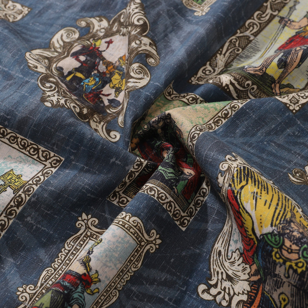 Hawaiian Shirt For Men The Twelve Main Gods Print Shirt Camp Collar 100% Cotton By Sun