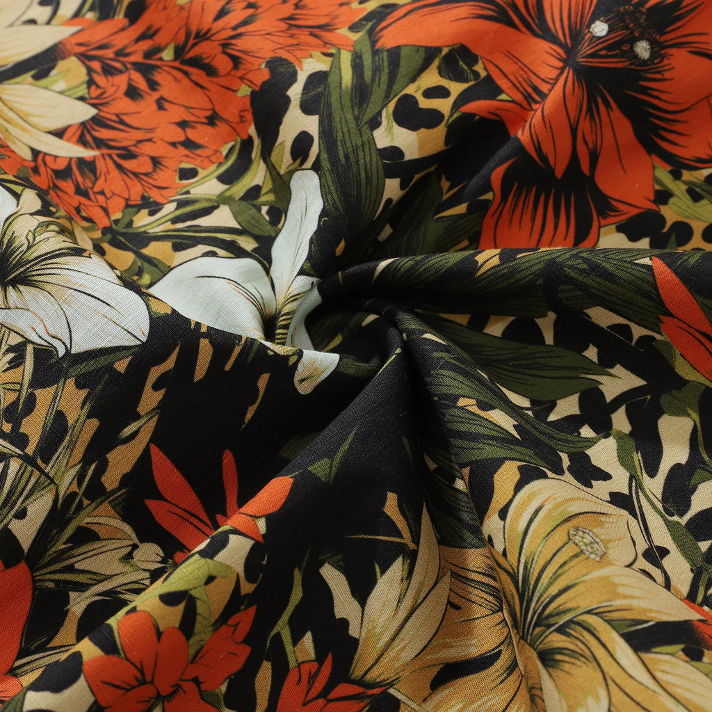 Hawaiian Shirt For Men Tropical Rhythm Button-down Short Sleeve 100% Cotton Shirt By Yeti