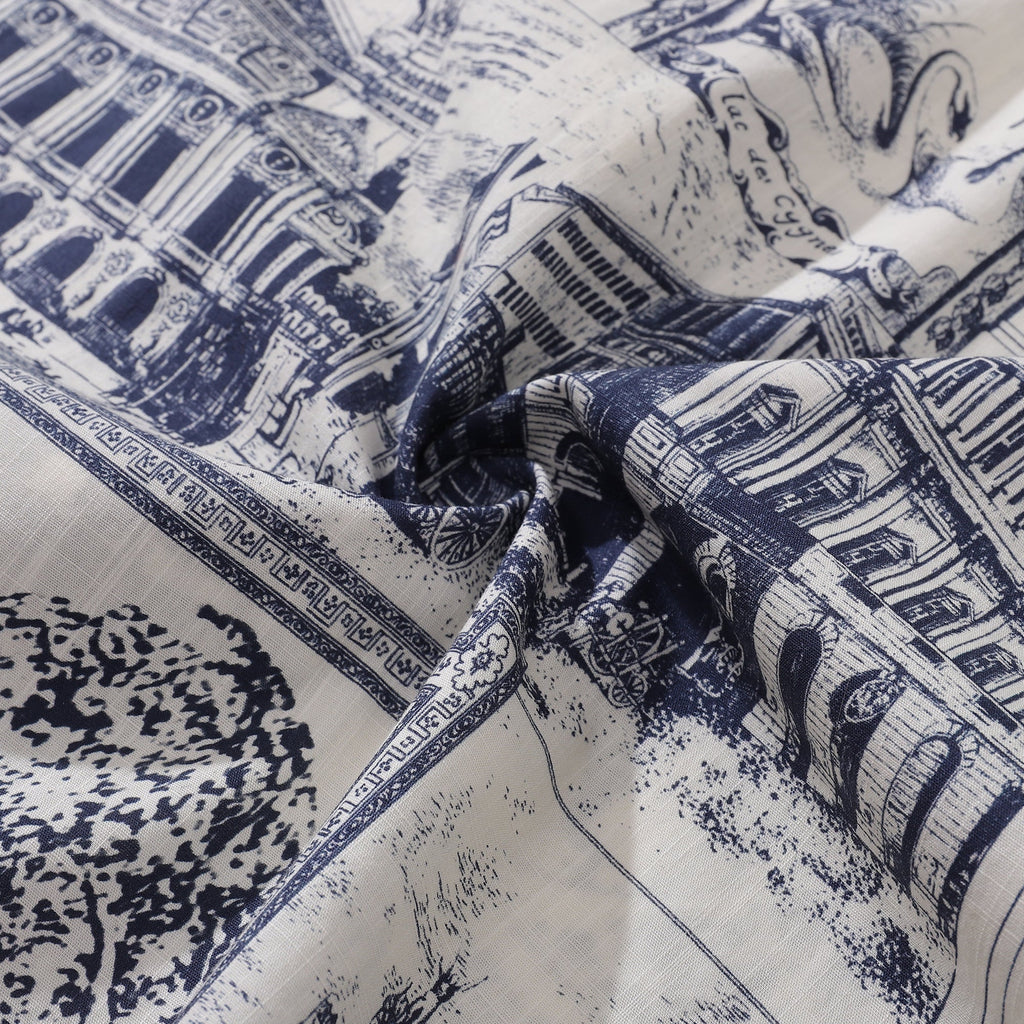 Hawaiian Shirt For Men Artistic Mark Print Shirt Camp Collar 100% Cotton By Yeti