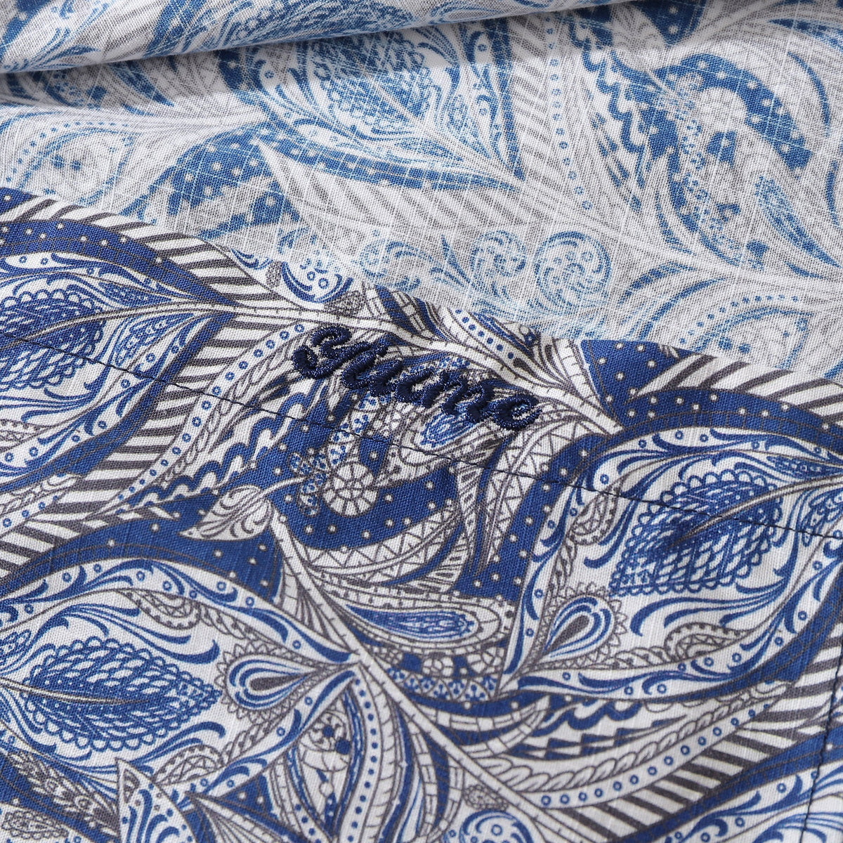 Men's Hawaiian Floral Pattern Series 1 Elm Tree Print Cotton Button-down Long Sleeve Aloha Shirt By Sun